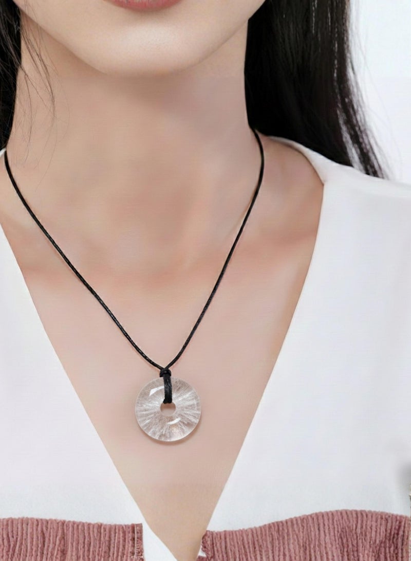 British Fossils Donut Pendant 6Mm Quartz Necklace - Image 5