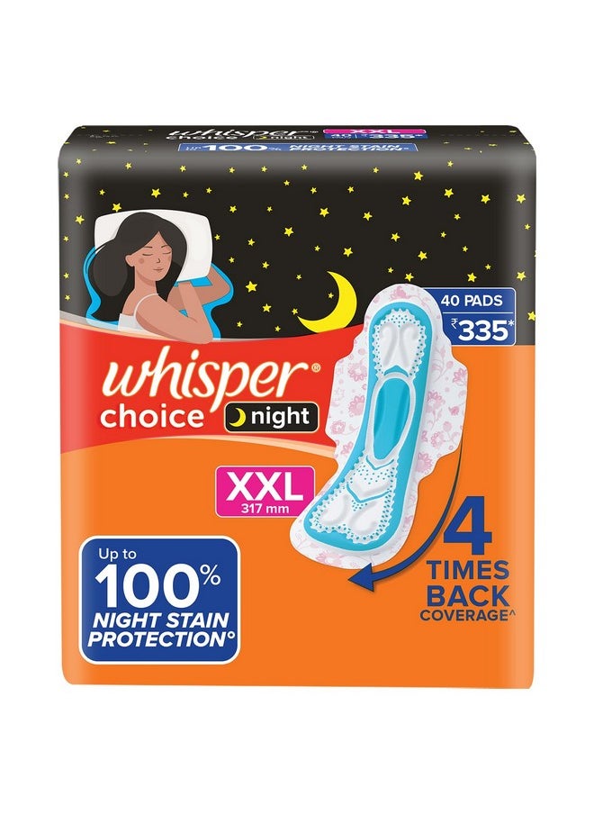 Whisper - Ultra Overnight Sanitary Pad For Women With Wings - Xxl, 40 Pads - Image 1