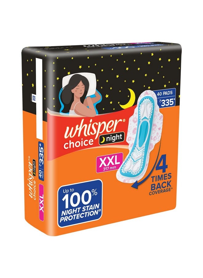 Whisper - Ultra Overnight Sanitary Pad For Women With Wings - Xxl, 40 Pads - Image 1