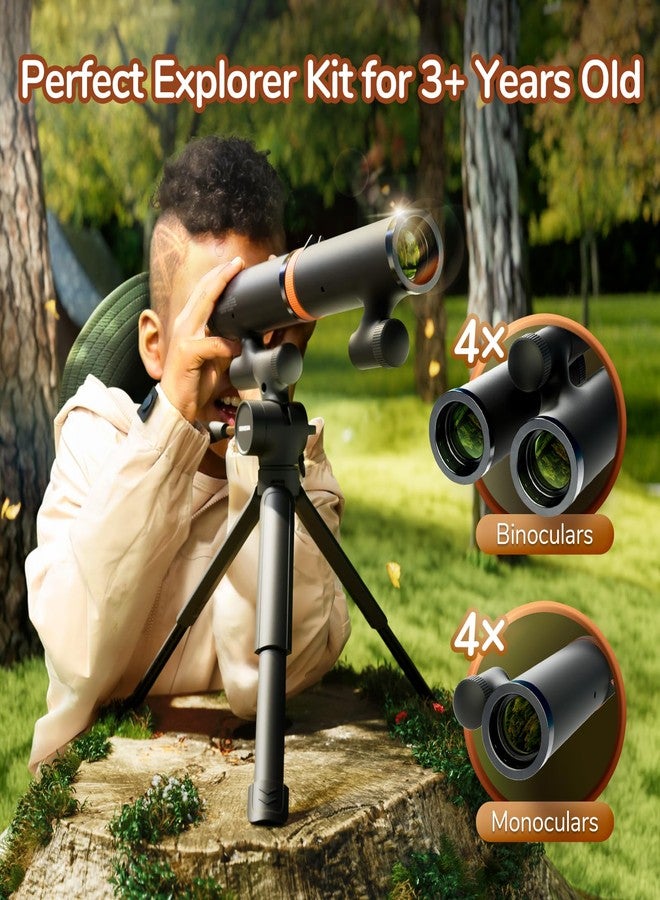 ساينس كان مناظير ساينس كان للأطفال والمبتدئين - تلسكوب محمول 3 في 1 مع حامل ثلاثي قابل للتعديل ودعم للهاتف، تكبير 16 ضعفًا للاستكشاف في الهواء الطلق، مجموعة علمية للأولاد والبنات من سن 6 إلى 12 عامًا - Image 5