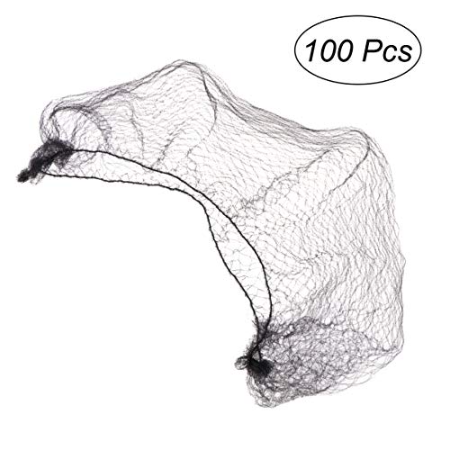 Tinksky 100pcs Hair Nets Invisible Elastic Edge Mesh Dress-up Accessories (Black) - Image 2