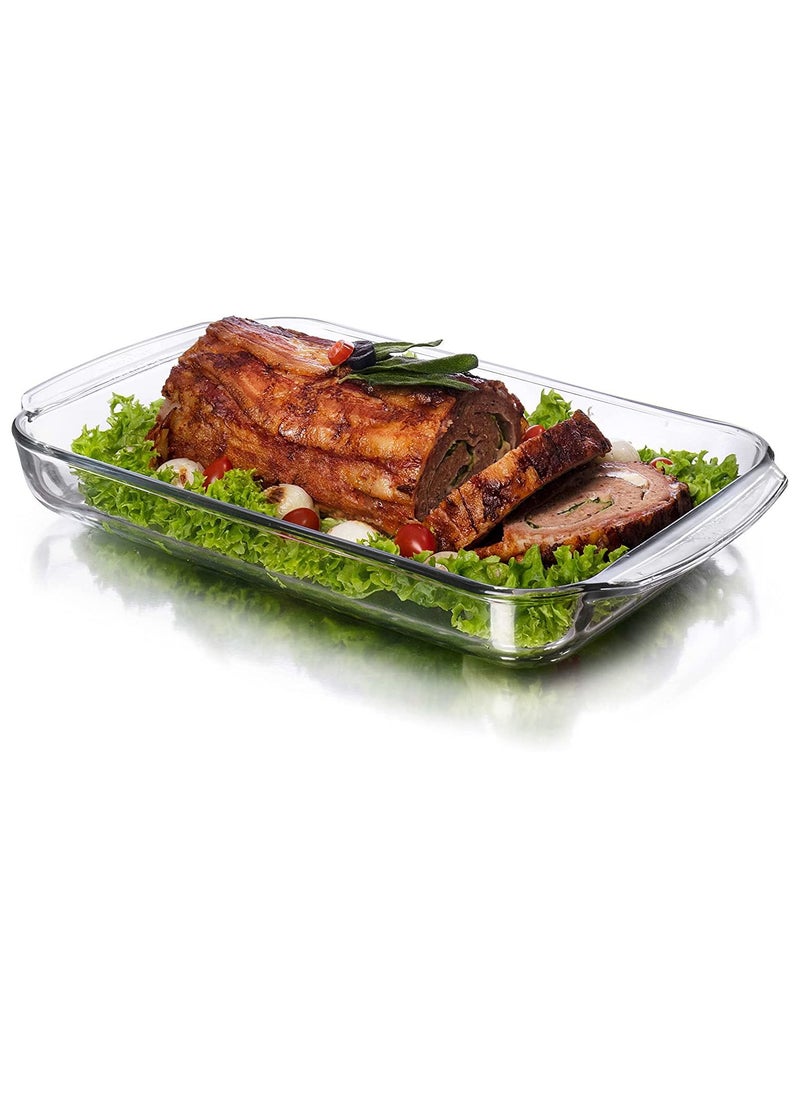 3Diamonds Glass Baking Dish 1.6L (Medium Size) for Cooking, Baking and Roasting, Square Casserole Dish, Baking Tray is 100% Borosilicate Glass, BPA Free, Microwave and Dishwasher Safe Loaf Tray, Oven Tray  - Image 2