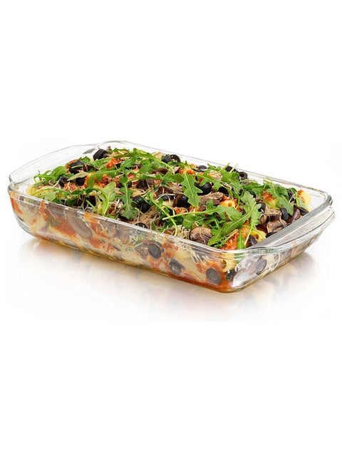 Glass Baking Dish 1.6L (Medium Size) for Cooking, Baking and Roasting, Casserole Dish, Baking Tray is 100% Borosilicate Glass, BPA Free, Microwave and Dishwasher Safe Loaf Tray, Oven Tray