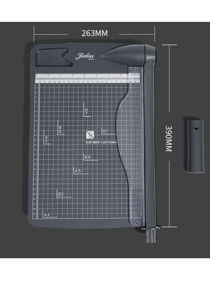 JIELISI Mini Paper Trimmer Guillotine Cutter A4 Cut Length Desktop Paper Cutting Machine with Security Cutter Head for Craft Paper Photos Cards Scrapbooking Office Home Supplies - Image 5
