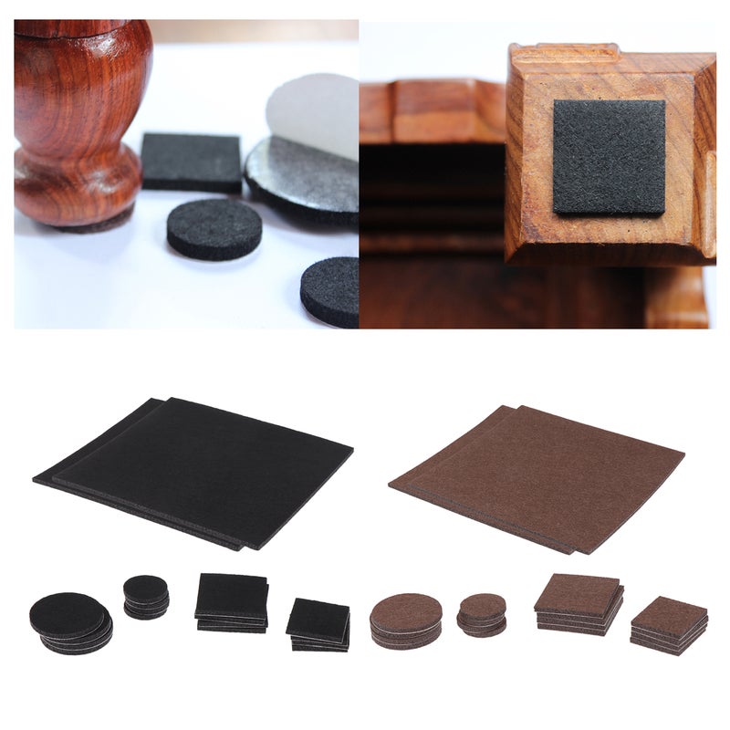 130Pcs 3mm Durable Thicken Felt Furniture Protection Pad Hard Coat for Table Stool Table Leg Furniture(Black) - Image 4