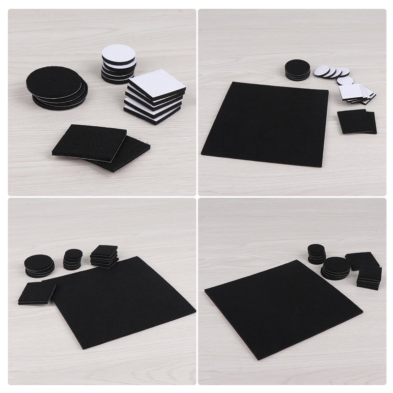 130Pcs 3mm Durable Thicken Felt Furniture Protection Pad Hard Coat for Table Stool Table Leg Furniture(Black) - Image 5