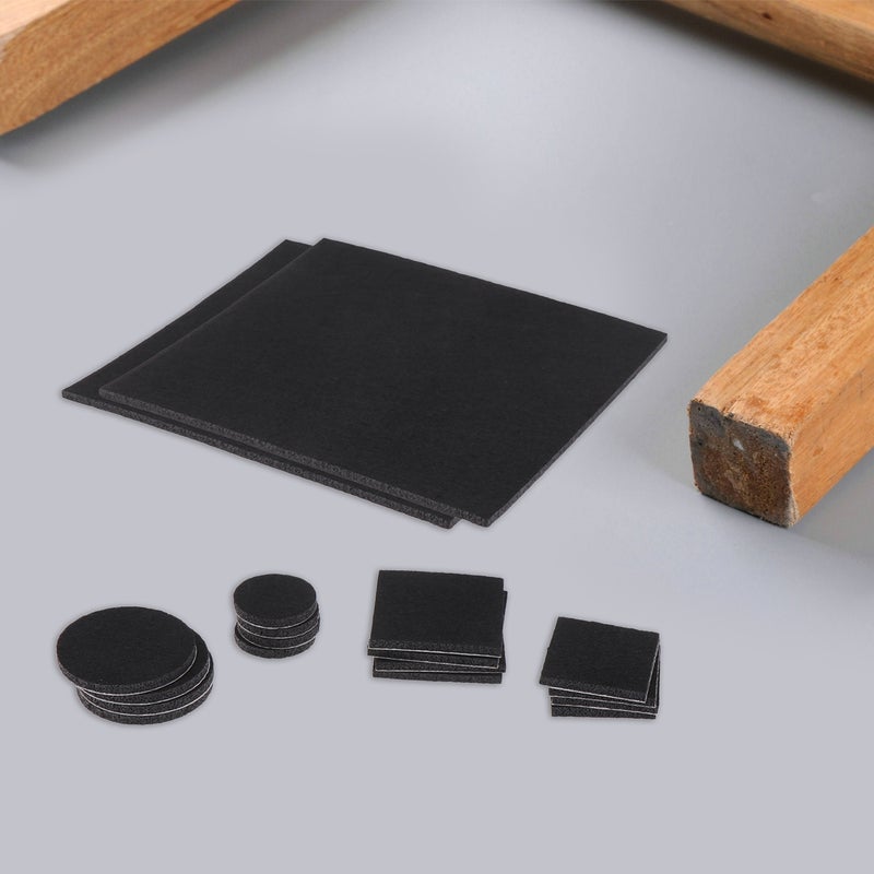 130Pcs 3mm Durable Thicken Felt Furniture Protection Pad Hard Coat for Table Stool Table Leg Furniture(Black) - Image 3
