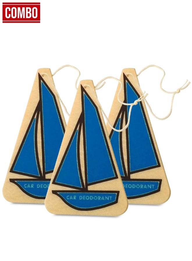 BAGUS Combo - 3pcs BAGUS Hanging Car Air Freshener Paper Deodorant with String Long Lasting Odor Eliminator Eco Friendly Non Toxic Air Freshener for Car, Home, Office, Bedroom - Image 1