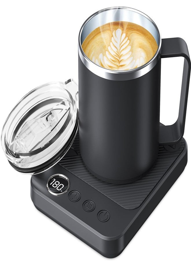 Felibeaco Coffee Mug Warmer & Mug Set for Desk, Smart Coffee Cup Warmer with 16oz Heated Mug, Cup Heater with Auto Shut Off for Office/Home, Coffee Gifts for Men&Women, for mom,Black - Image 1