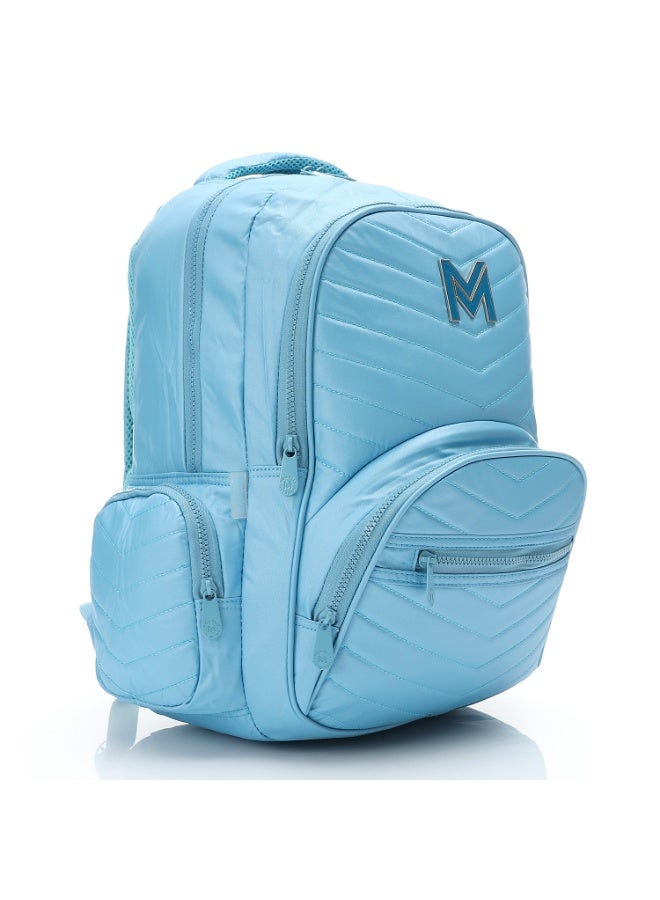 كروسلاند حقيبة ظهر عصرية لامعة  18 بوصة (45 سم)، لون سادة خفيف الوزن مع 4 سحابات، جيوب داخلية، وسادة لابتوب وأحزمة قابلة للتعديل – مثالية للفتيات العصريات - Image 2