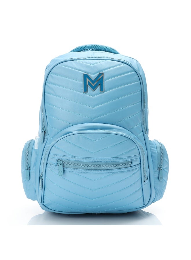 كروسلاند حقيبة ظهر عصرية لامعة  18 بوصة (45 سم)، لون سادة خفيف الوزن مع 4 سحابات، جيوب داخلية، وسادة لابتوب وأحزمة قابلة للتعديل – مثالية للفتيات العصريات - Image 1