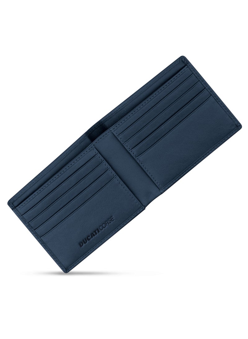Ducati Corse Nastro Navy Genuine Leather Wallet For Men - Image 3
