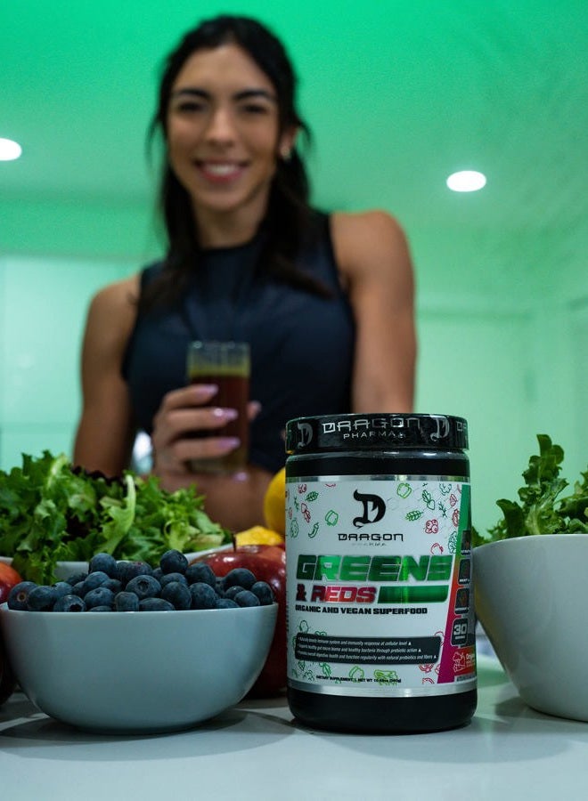 DRAGON PHARMA Greens and Reds, Over 23 Organic and Nutritious Superfoods, High Quality Reds and Vegetables, Optimal Health and Wellness (30 Servings, Original) - Image 5
