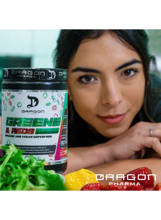 DRAGON PHARMA Greens and Reds, Over 23 Organic and Nutritious Superfoods, High Quality Reds and Vegetables, Optimal Health and Wellness (30 Servings, Original) - Image 3
