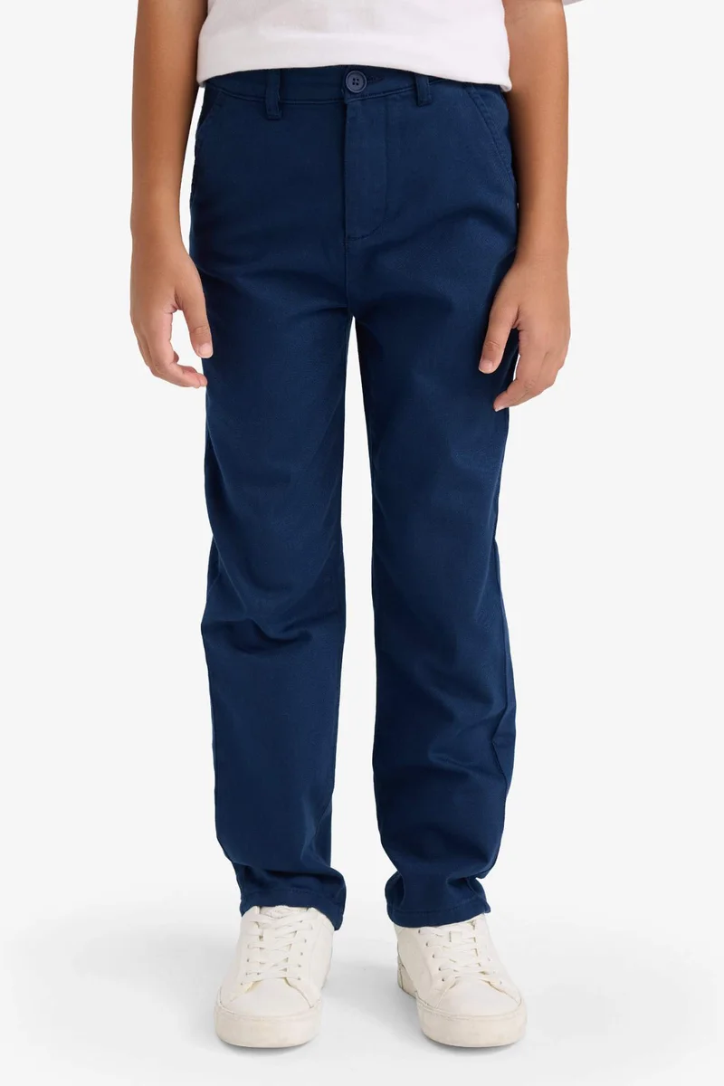 ديفاكتو Boy Straight Leg Gabardine Trousers