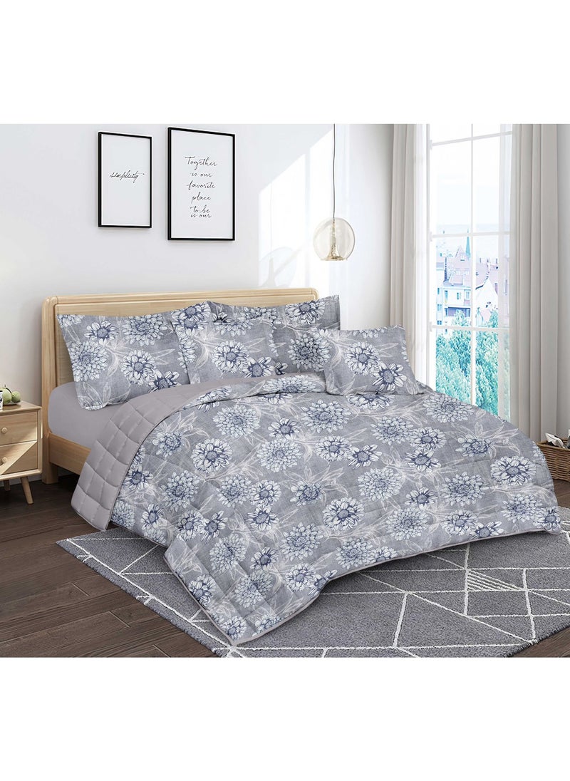Red Rose A practical summer double bed sheet with a printed design to suit your room's decor, made of microfiber, measuring 230*250cm.  - Image 1