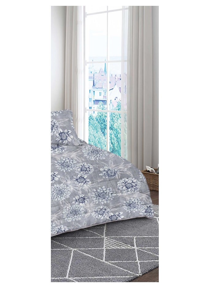 Red Rose A practical summer double bed sheet with a printed design to suit your room's decor, made of microfiber, measuring 230*250cm.  - Image 4