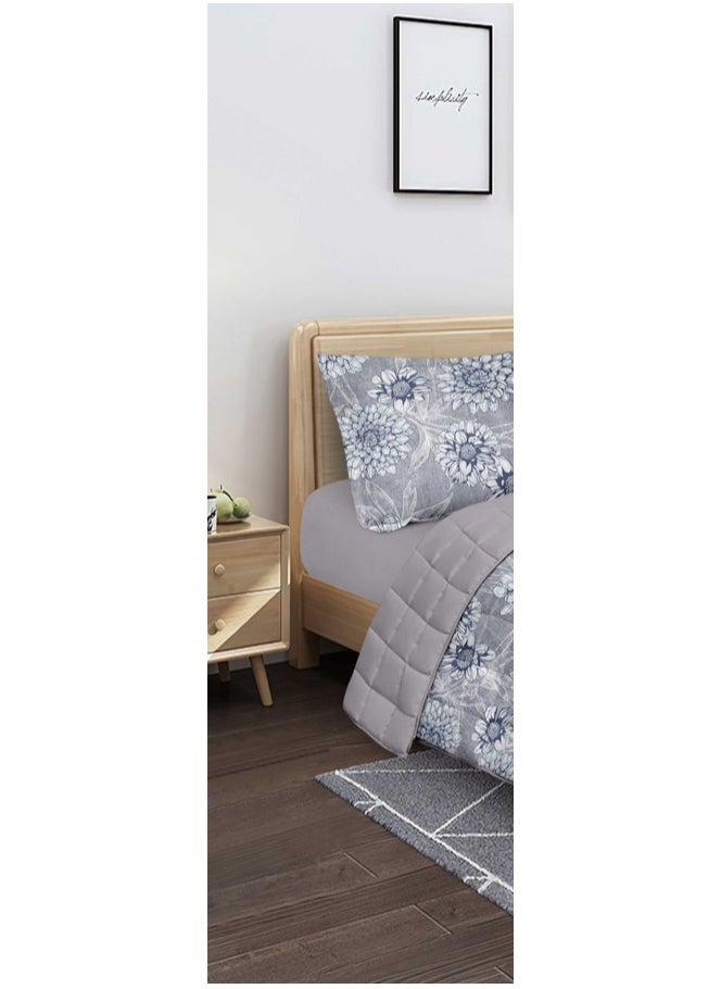 Red Rose A practical summer double bed sheet with a printed design to suit your room's decor, made of microfiber, measuring 230*250cm.  - Image 2