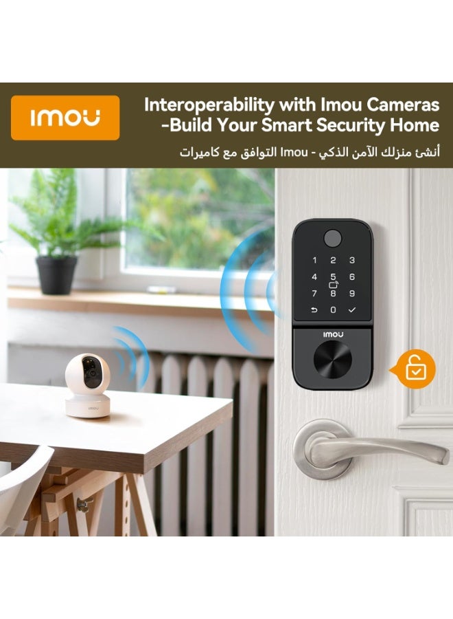 Imou Cubo1 Smart Door Lock, Fingerprint Smart Lock, Black Door Lock, Child Safety Lock for Home, Keyless Smart Door Lock, Small Auto Lock, Biometrics Security System for Home - Image 5