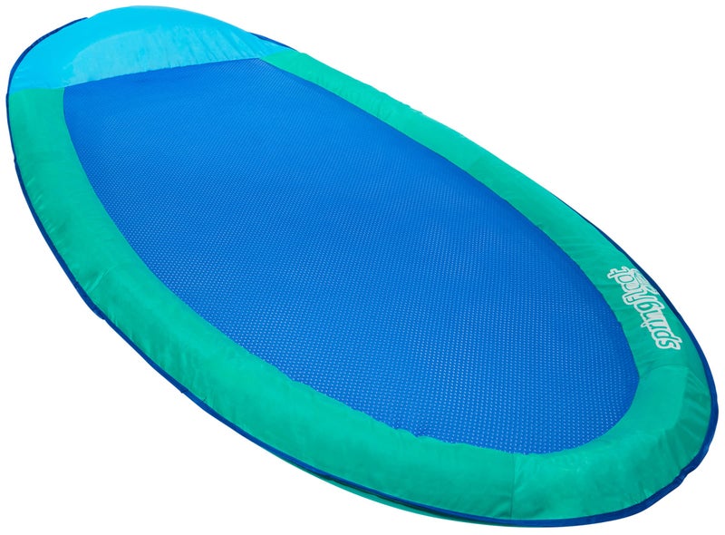 SwimWays Spring Float Original Pool Lounge Chair Inflatable Pool Floats Adult with Fast Inflation Head Rest for Ages 15 Up Aqua - Image 2