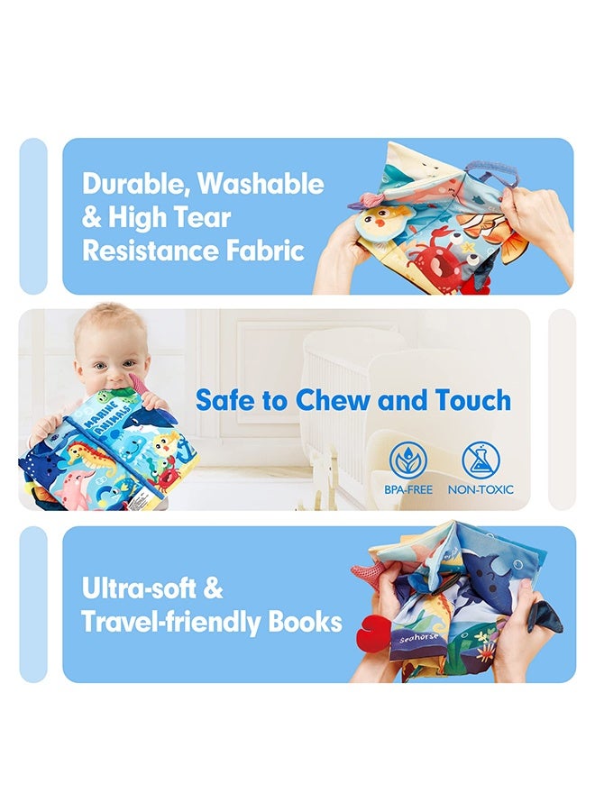 TodyJeyHo Baby book toys for 6-12 months, Enlightenment early education, suitable for infants and toddlers aged 1-2 years old, soft cloth, gifts for boys and girls, touch and feel fold toys  - Image 4