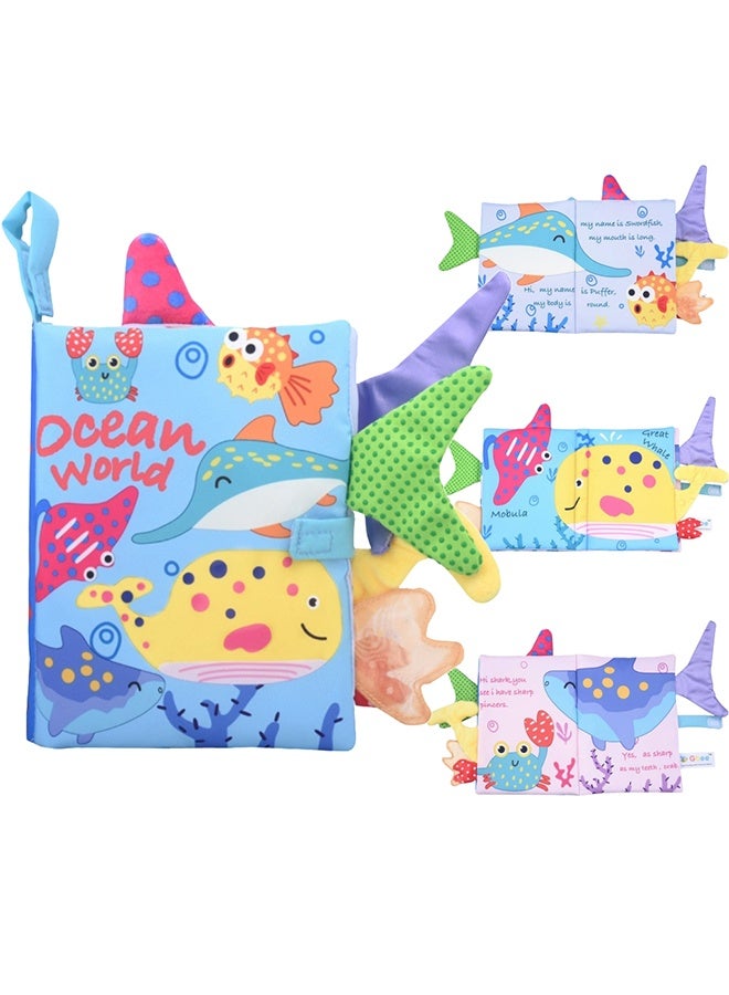TodyJeyHo Baby book toys for 6-12 months, Enlightenment early education, suitable for infants and toddlers aged 1-2 years old, soft cloth, gifts for boys and girls, touch and feel fold toys  - Image 1