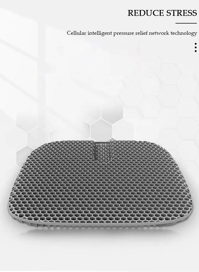 DUNISO Gel Seat Cushion for Long Sitting, Breathable Car Seat Cushion, Back, Sciatica, Tailbone Pain Relief Cushion for Car, Desk Chair, Wheelchair,Office Chair - Image 4