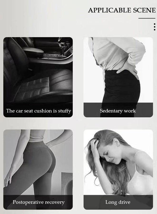 DUNISO Gel Seat Cushion for Long Sitting, Breathable Car Seat Cushion, Back, Sciatica, Tailbone Pain Relief Cushion for Car, Desk Chair, Wheelchair,Office Chair - Image 5