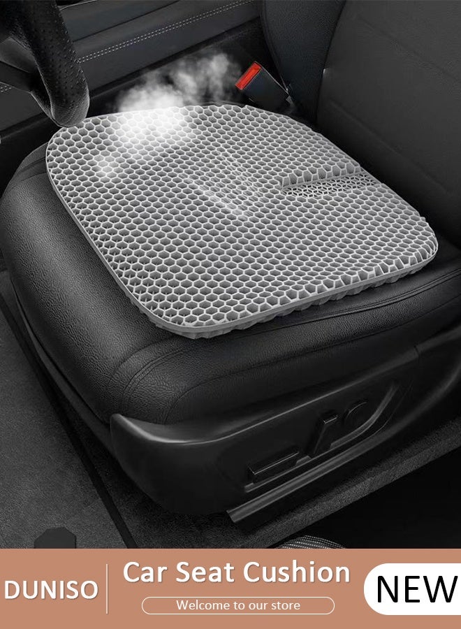 DUNISO Gel Seat Cushion for Long Sitting, Breathable Car Seat Cushion, Back, Sciatica, Tailbone Pain Relief Cushion for Car, Desk Chair, Wheelchair,Office Chair - Image 2