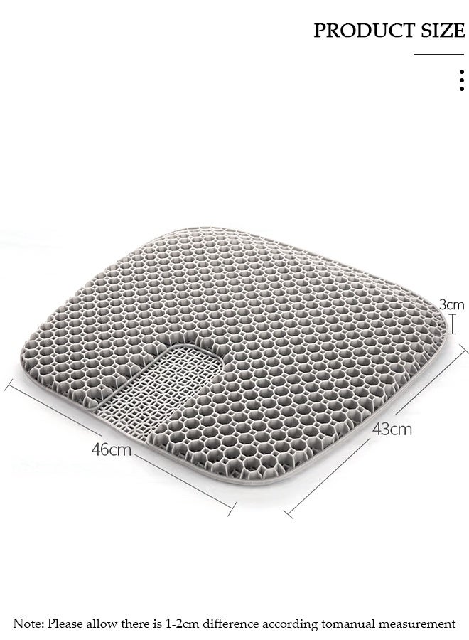 DUNISO Gel Seat Cushion for Long Sitting, Breathable Car Seat Cushion, Back, Sciatica, Tailbone Pain Relief Cushion for Car, Desk Chair, Wheelchair,Office Chair - Image 3