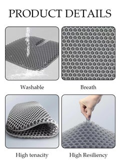 DUNISO Gel Seat Cushion for Long Sitting, Breathable Car Seat Cushion, Back, Sciatica, Tailbone Pain Relief Cushion for Car, Desk Chair, Wheelchair,Office Chair  - Image 3