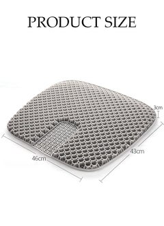 DUNISO Gel Seat Cushion for Long Sitting, Breathable Car Seat Cushion, Back, Sciatica, Tailbone Pain Relief Cushion for Car, Desk Chair, Wheelchair,Office Chair  - Image 2