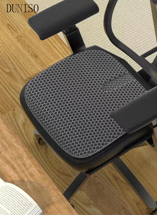 Gel Seat Cushion for Long Sitting, Breathable Car Seat Cushion, Back, Sciatica, Tailbone Pain Relief Cushion for Car, Desk Chair, Wheelchair,Office Chair