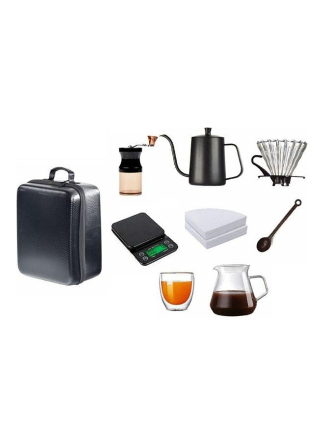 YelaJoy Portable Pour Over Drip Coffee Maker Set with Travel Case Black  - Image 2