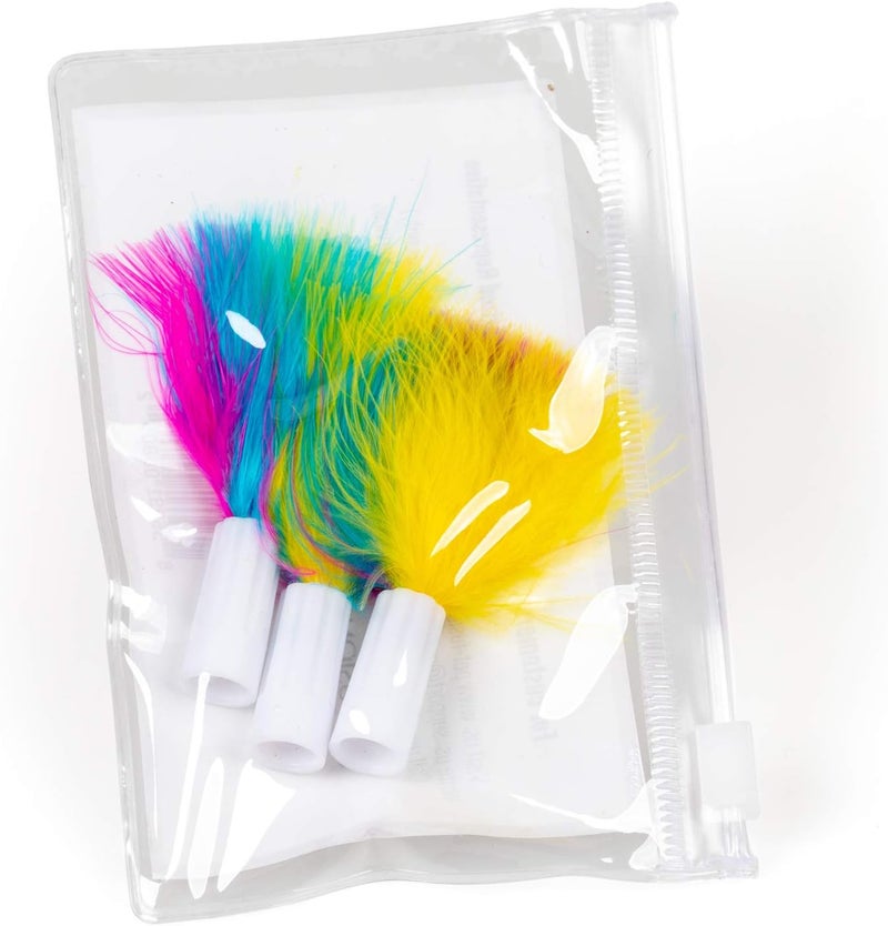 PetFusion Ambush Interactive Cat Toy Replacement Feathers, 3-Pack - Image 2