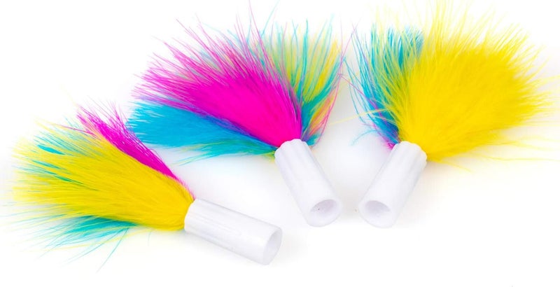 PetFusion Ambush Interactive Cat Toy Replacement Feathers, 3-Pack - Image 1