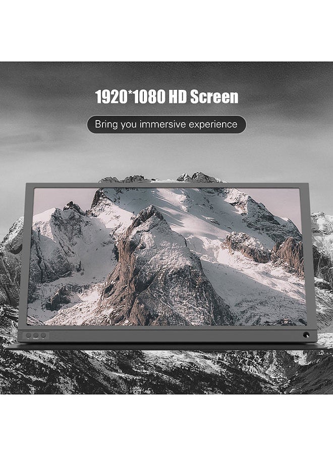 Generic - 15.6 Inch Portable Monitor 1920x1080 Full HD IPS Screen with Type-C HDMI Built-in Stereo Speakers for Phone Laptop Camera Display Gaming - Image 1