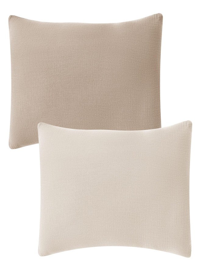 JELLYMONI 2 Pack Muslin Toddler Pillowcase for 13x18 Pillow, 100% Cotton Baby Pillow Case Cover for Bed, Toddler Cot and Travel, Soft & Breathable Baby Kids Envelope Pillowcase, No Pillow - Image 1