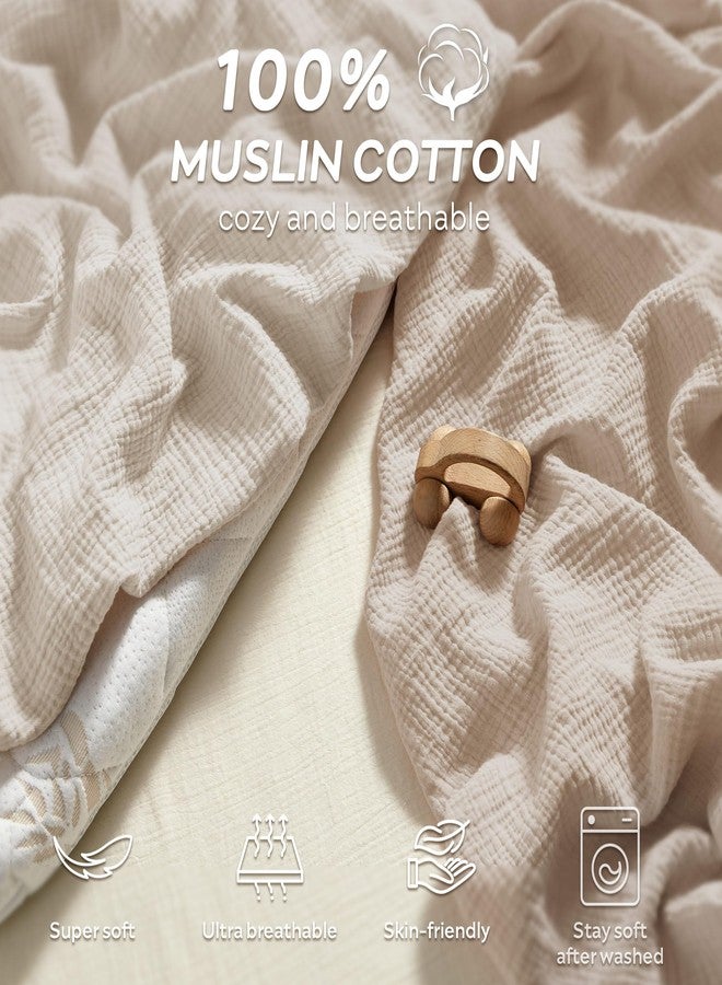 JELLYMONI 2 Pack Muslin Toddler Pillowcase for 13x18 Pillow, 100% Cotton Baby Pillow Case Cover for Bed, Toddler Cot and Travel, Soft & Breathable Baby Kids Envelope Pillowcase, No Pillow - Image 2