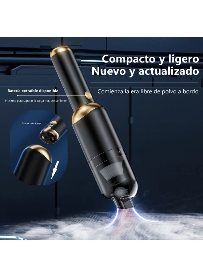 Cordless Handheld Vacuum Cleaner 9500PA, 3-in-1 Multi-Functional Rechargeable Car Vacuum with Removable 4000mAh Battery, Power Bank, LED Flashlight, Type-C Charging u0026 Washable HEPA Filter - Portable Mini Vacuum for Home, Car, and Office - Image 5