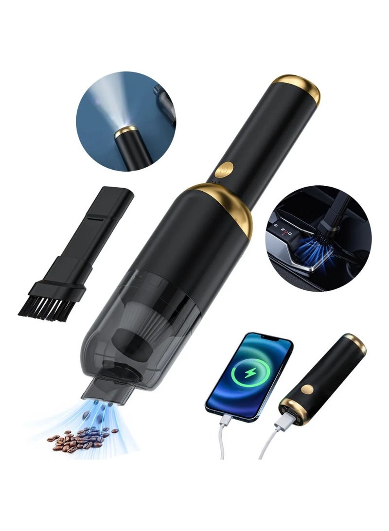 Cordless Handheld Vacuum Cleaner 9500PA, 3-in-1 Multi-Functional Rechargeable Car Vacuum with Removable 4000mAh Battery, Power Bank, LED Flashlight, Type-C Charging u0026 Washable HEPA Filter - Portable Mini Vacuum for Home, Car, and Office - Image 1