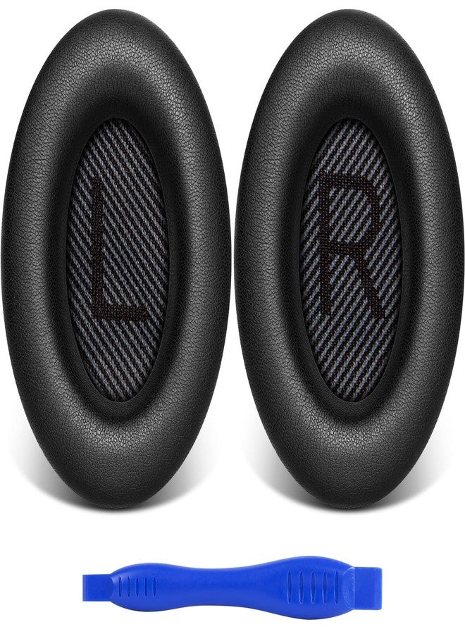 Link Dream Ear Pads for Bose Quiet Comfort 35 Soft Protein Leather Replacement Earpads Ear Cushions Ear Pad for Bose QC 35/25 / 15 QC2 / Ae2 / Ae2i / Ae2W / Sound Link/Sound True (Black)
