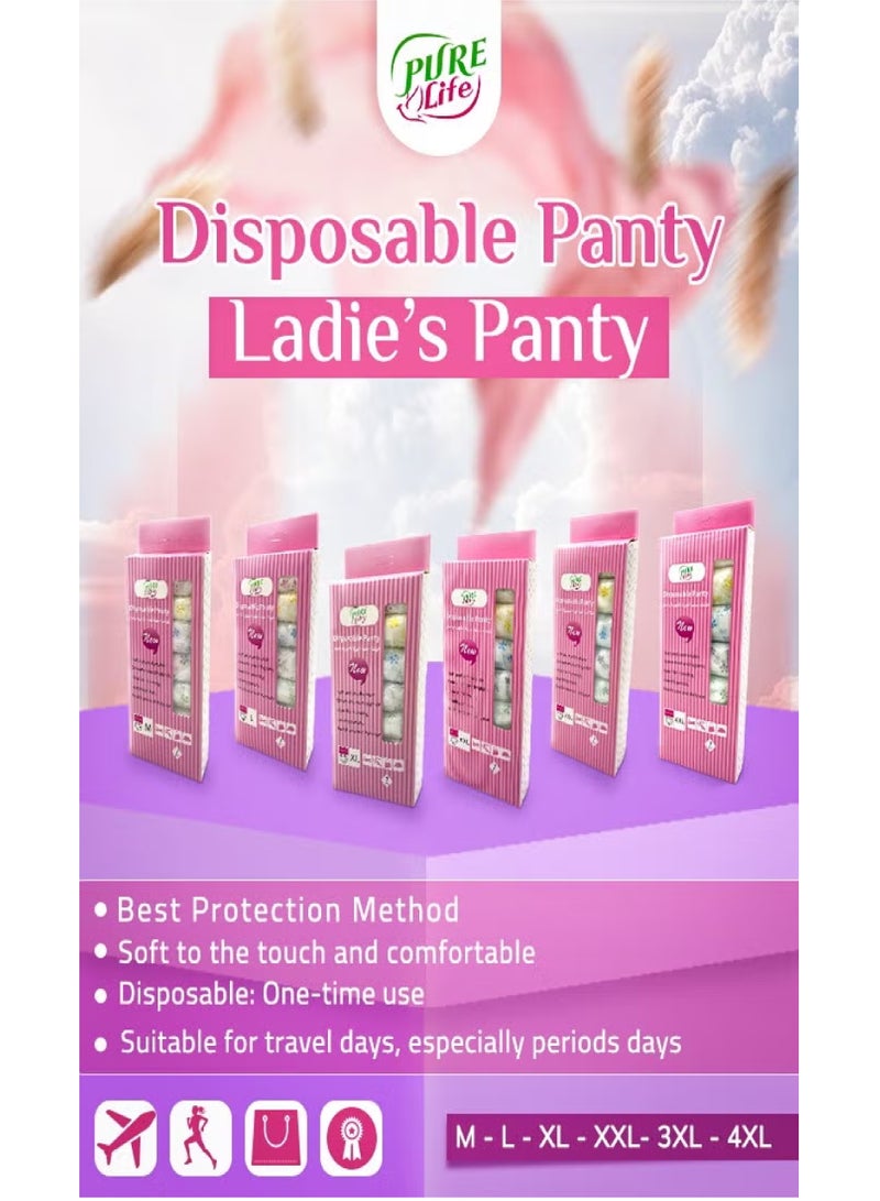 بيور لايف كلوتات نسائية تستخدم في فترة الدورة الشهرية والنفاس ولأوقات الرياضة للاستخدام لمرة واحدة من 7 قطع مقاس XXXL - Image 4