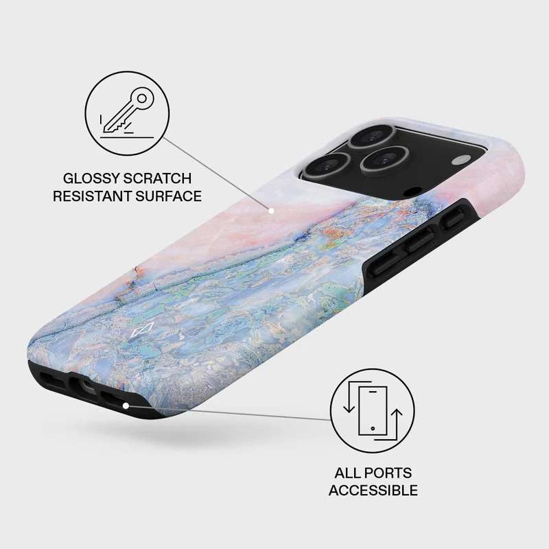 BURGA iPhone 17 Pro Holo Premium Case Compatible with Hybrid Dual-Layer Hard Shell + Silicone Protection - Scratch-Resistant Shockproof Mobile Cover