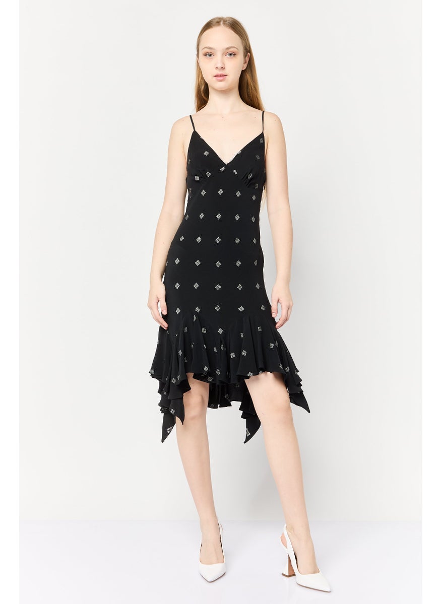 GIVENCHY Women Allover Print Mini Dress, Multicolor  - Image 1