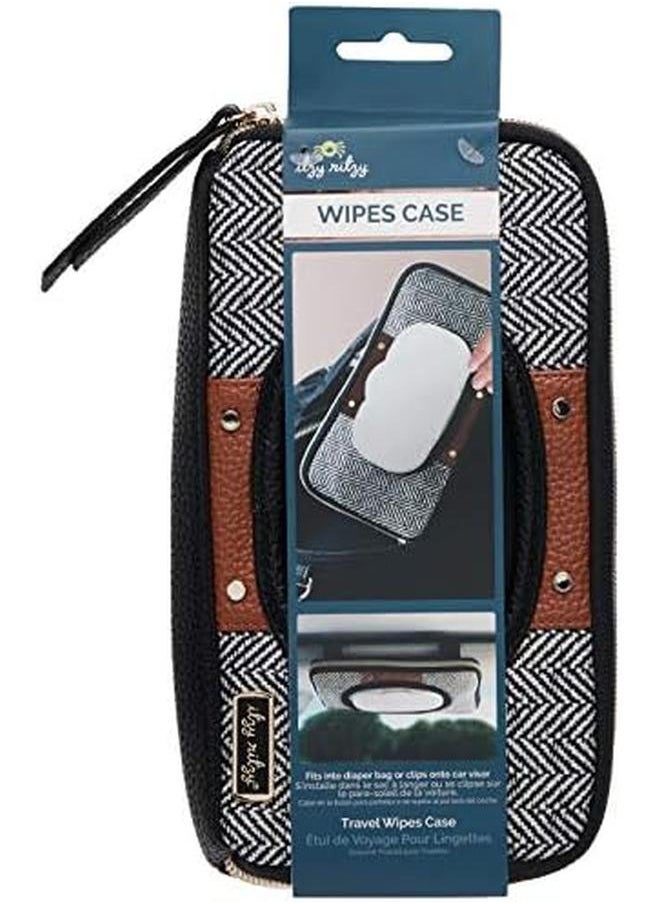 Itzy Ritzy Travel Wipes Case Portable On The Go Baby Wipes Holder Including Removable Clips For Car Visor Or Seat Back Designed To Hold Packs Of Up To 64 Wipes Coffee And Cream  - Image 4