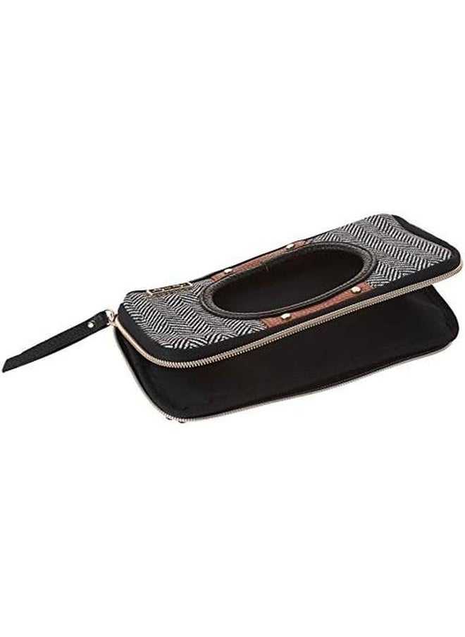Itzy Ritzy Travel Wipes Case Portable On The Go Baby Wipes Holder Including Removable Clips For Car Visor Or Seat Back Designed To Hold Packs Of Up To 64 Wipes Coffee And Cream  - Image 3