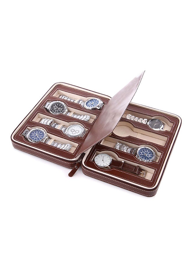 NIBEMINENT - 8-Grid PU Leather Watch Box QJ1535C8 - Image 1