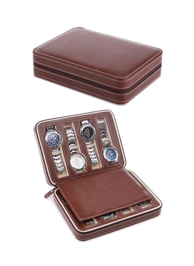 NIBEMINENT - 8-Grid PU Leather Watch Box QJ1535C8 - Image 1