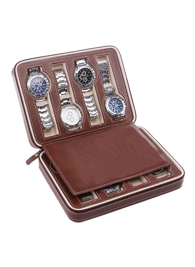 NIBEMINENT - 8-Grid PU Leather Watch Box QJ1535C8 - Image 1